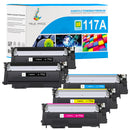 4x zamiennik tonera do HP 117A CMYK z chipem