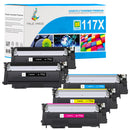 4x zamiennik tonera do HP 117X CMYK z chipem